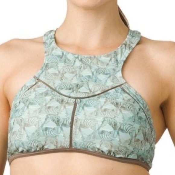 Prana Azra Zebra Print Racerback Bikini Top - Picture 2 of 10